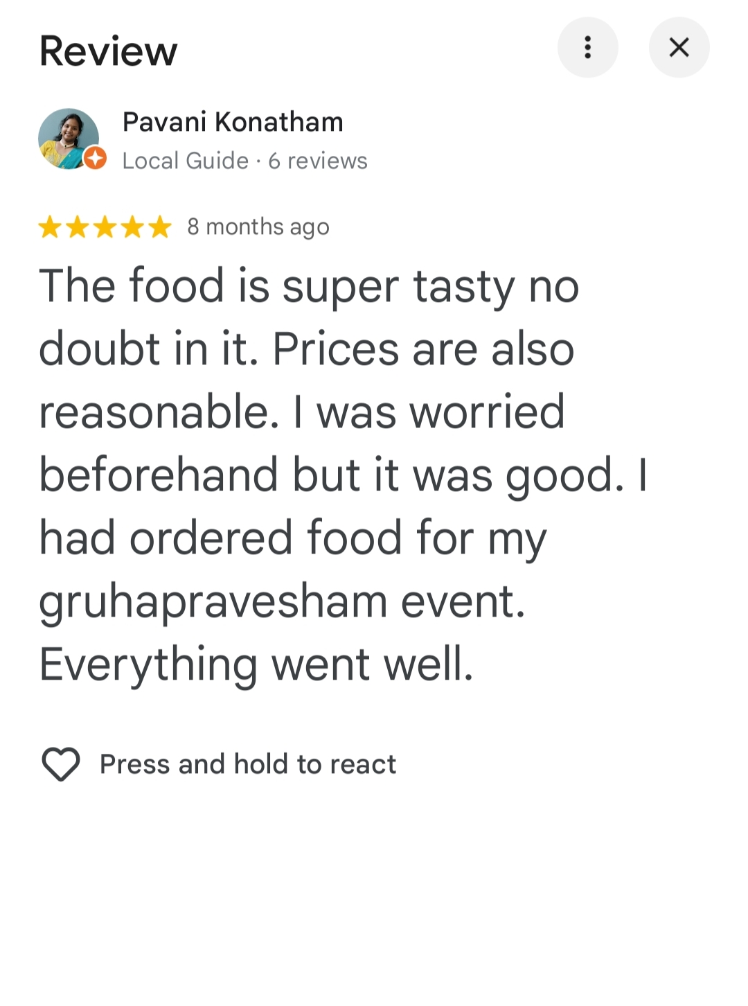 Customer review photo