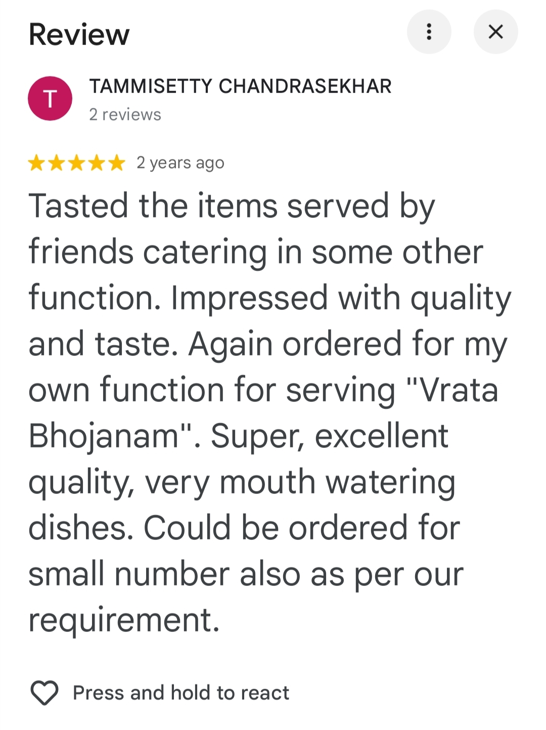 Customer review photo
