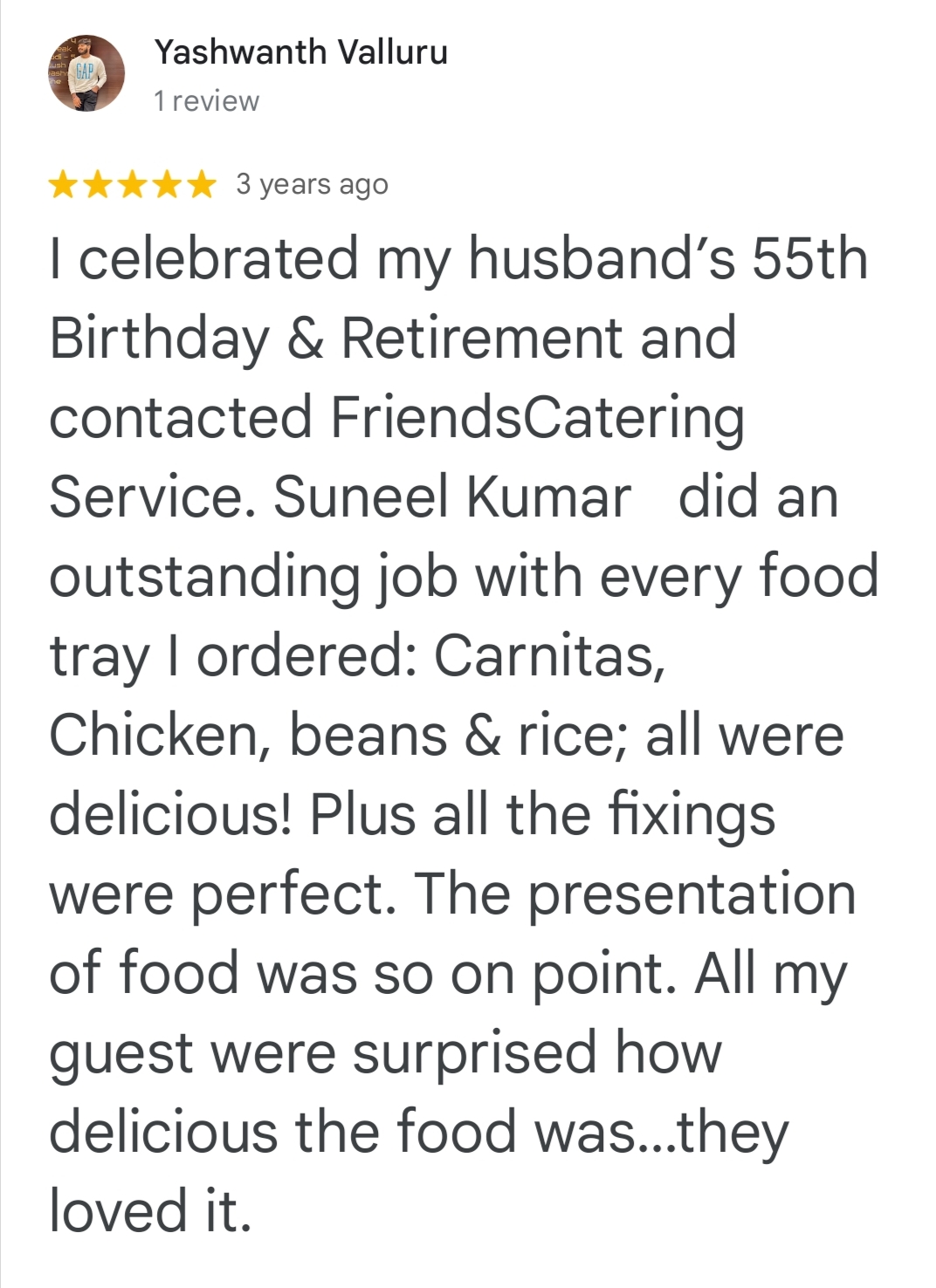 Customer review photo